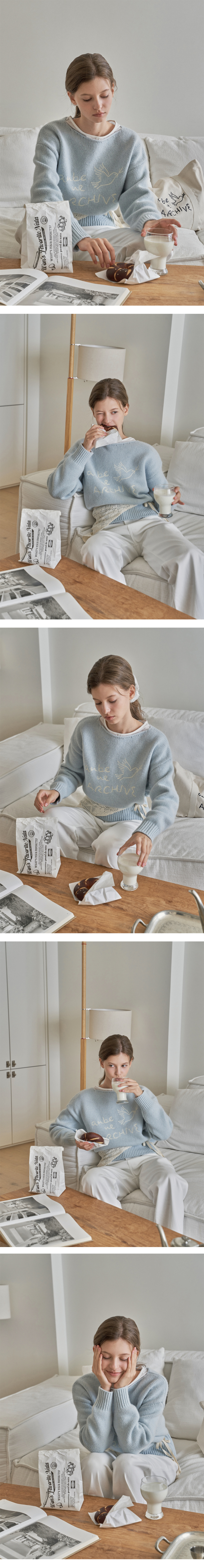 [2COLOR] KNIT - 2 COLORS IVORY