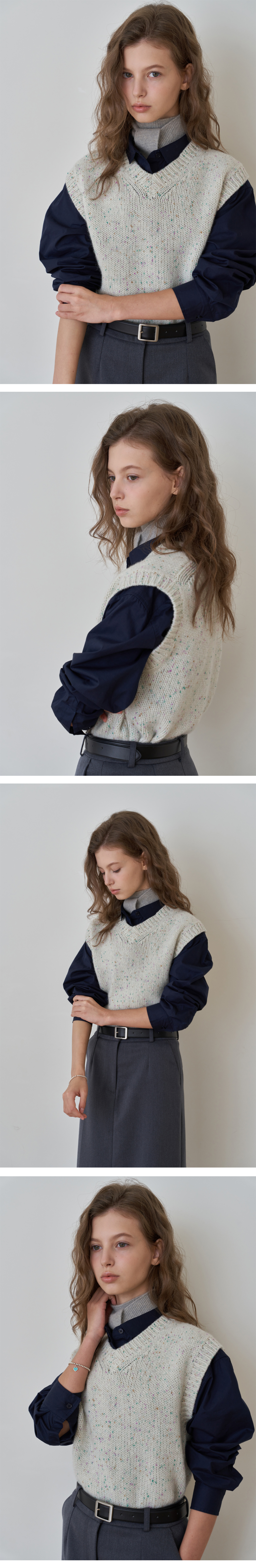 [3COLOR] V KNIT - 3 COLORS IVORY
