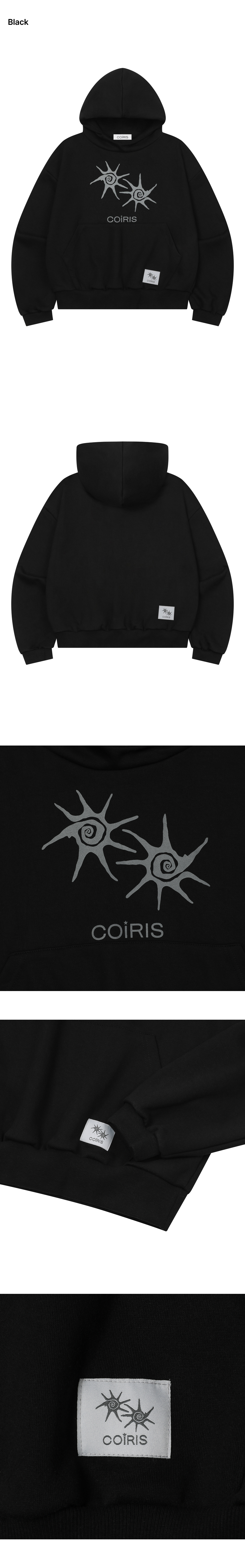 HOODIE TEE UNISEX CHARCOAL