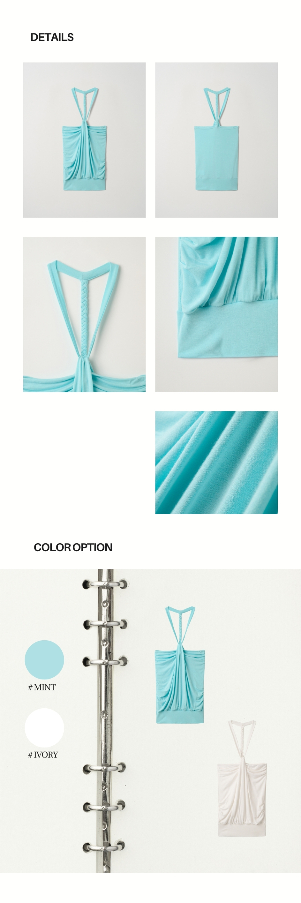 TWIST HALTER TOP (MINT)
