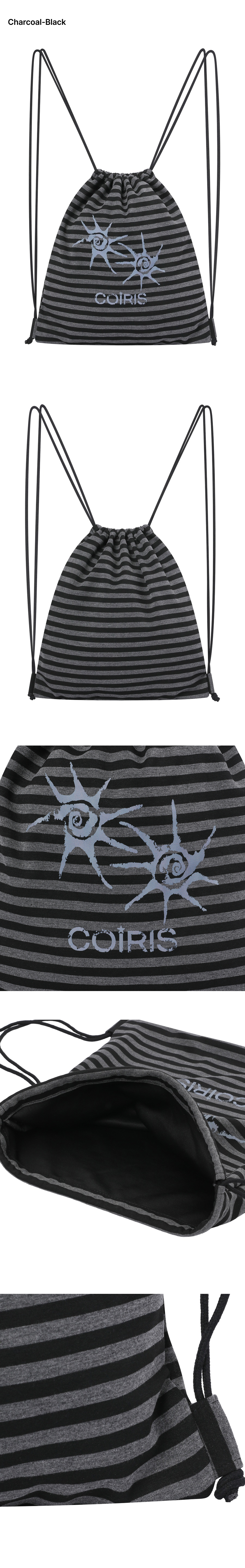 STRIPE UNISEX CHARCOAL
