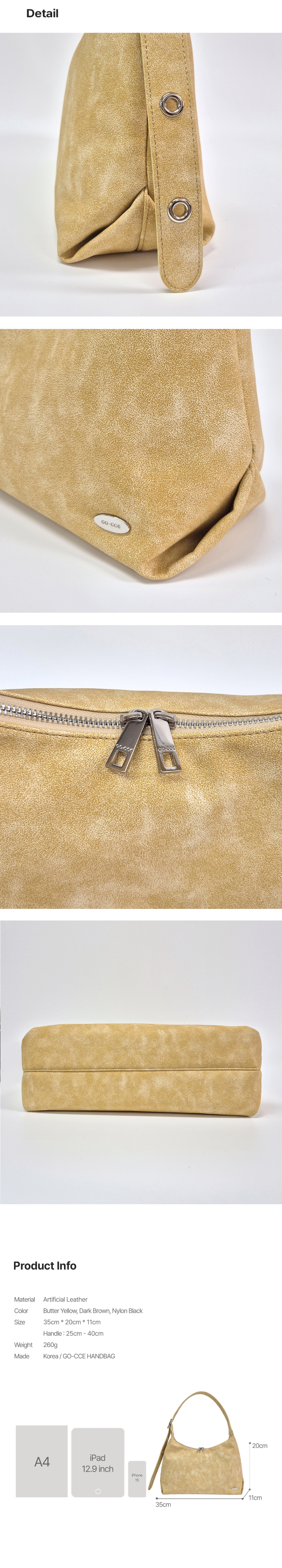 DAVE EYELET HOBO BAG - 3 COLORS NYLON BLACK