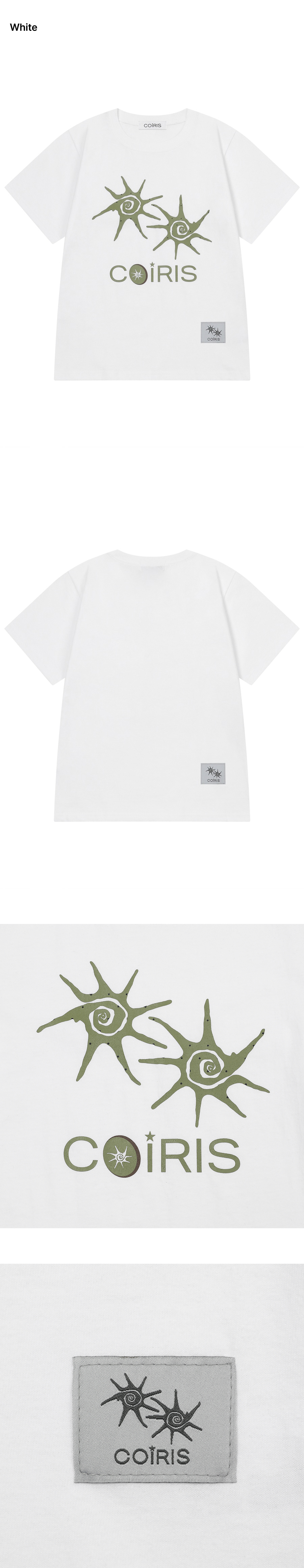 DOT SHORT SLEEVE TEE - 2 COLORS WHITE