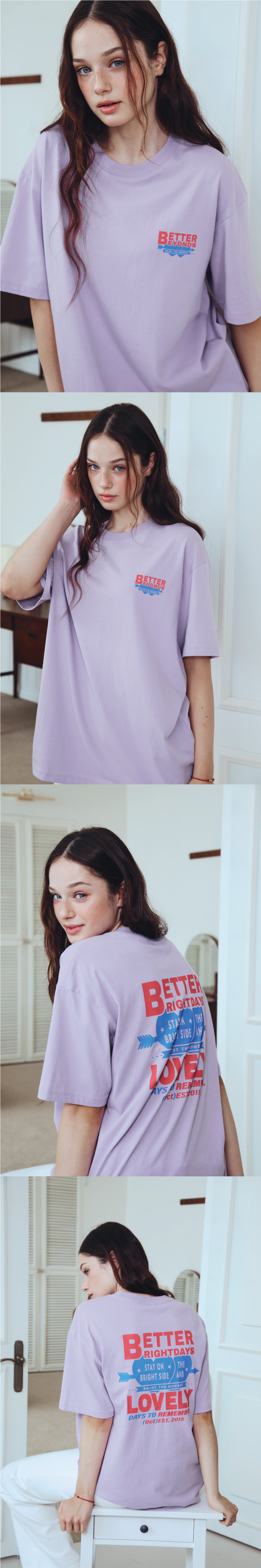 DAY SHORT SLEEVE TEE - 3 COLORS LAVENDER