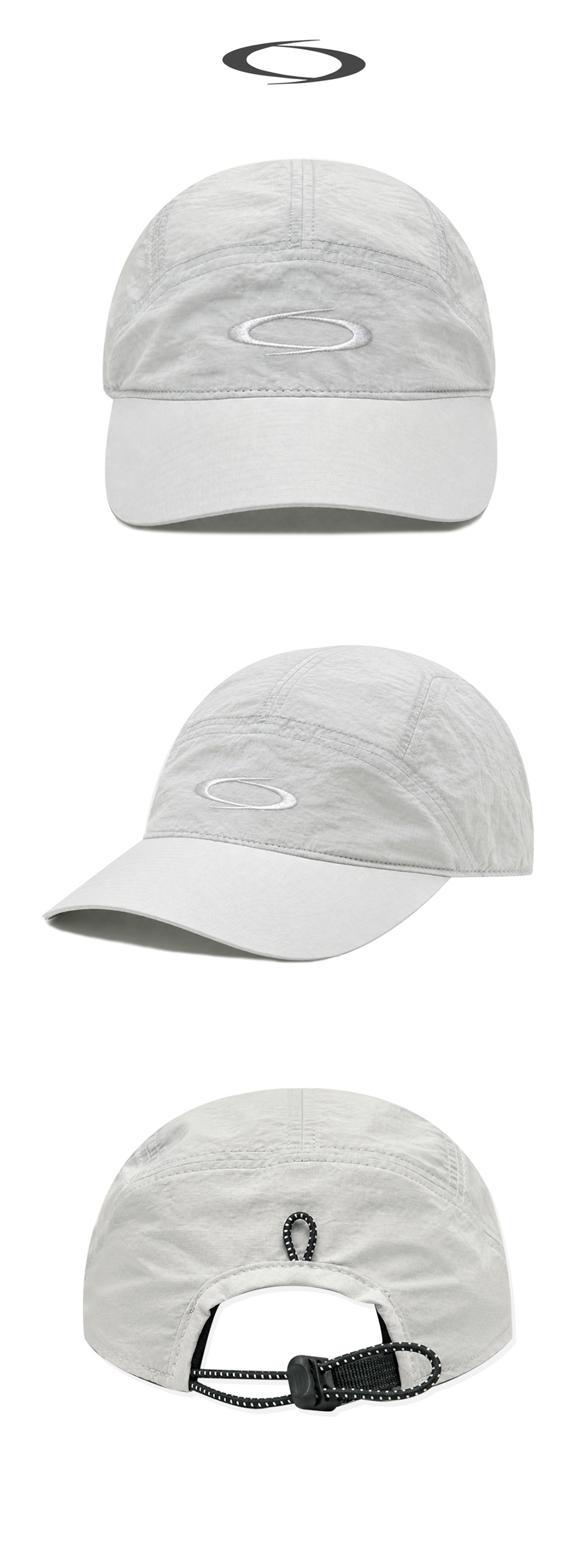 SIGNATURE NYLON RUNNING CAP - 3 COLORS GREY