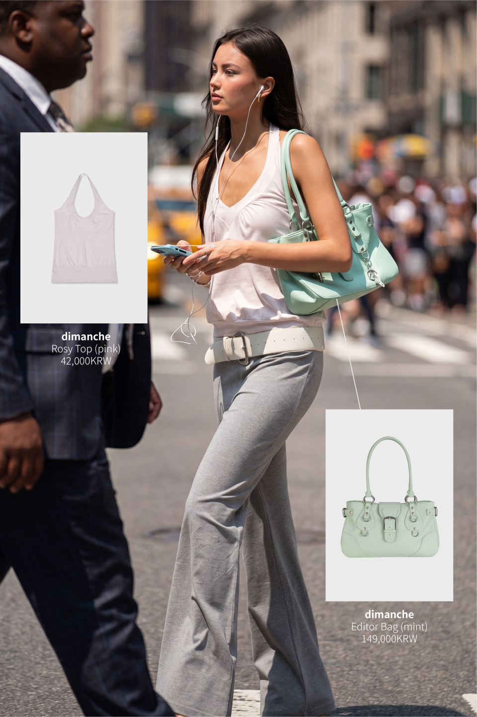 MUSINSA公式 | DIMANCHE Editor Bag (mint)