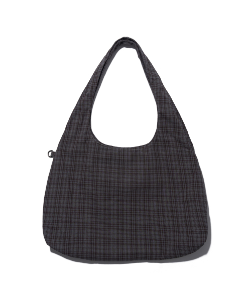 CHECK STUD COTTON BIG BAG - GREY thumbnail 3