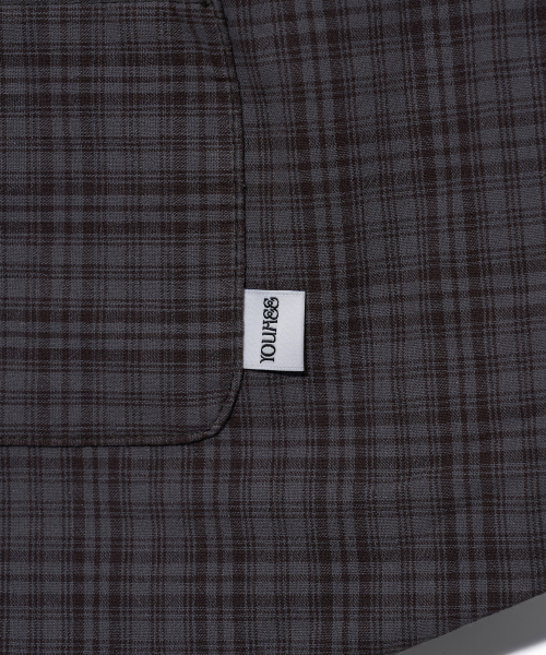 CHECK STUD COTTON BIG BAG - GREY thumbnail 4