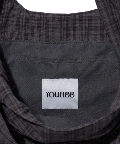 CHECK STUD COTTON BIG BAG - GREY thumbnail 7