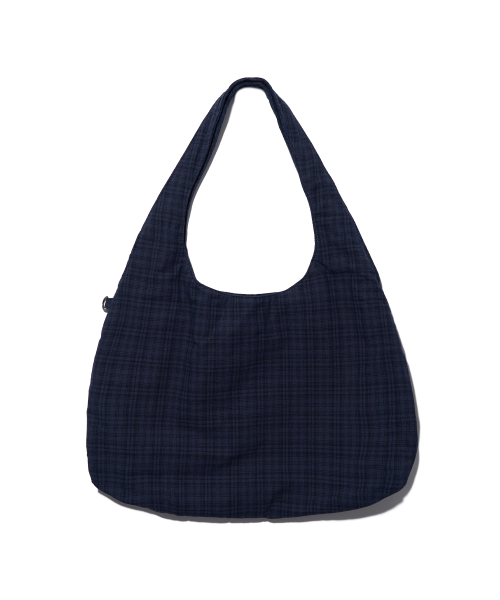 CHECK STUD COTTON BIG BAG_NAVY thumbnail 2