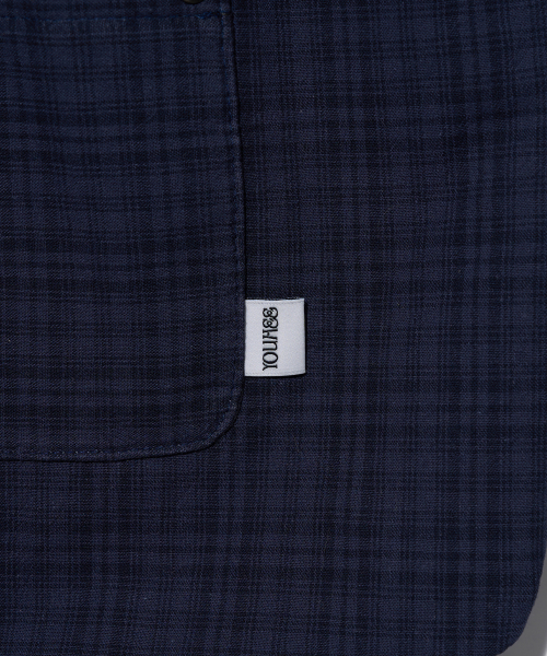 CHECK STUD COTTON BIG BAG_NAVY thumbnail 4