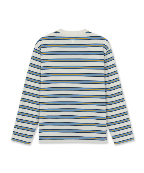 MLB Stripe Semi Over Fit Long Sleeve T-Shirts NY Cream