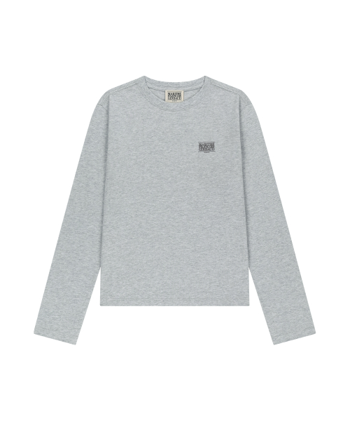 MARITHÉ + FRANҪOIS GIRBAUD W SMALL CLASSIC LOGO LONG SLEEVE TEE heather gray