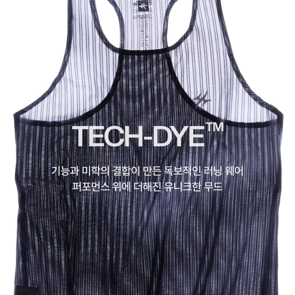 TECH DYE RUNNING SINGLET - 4 COLORS AS SHOWN