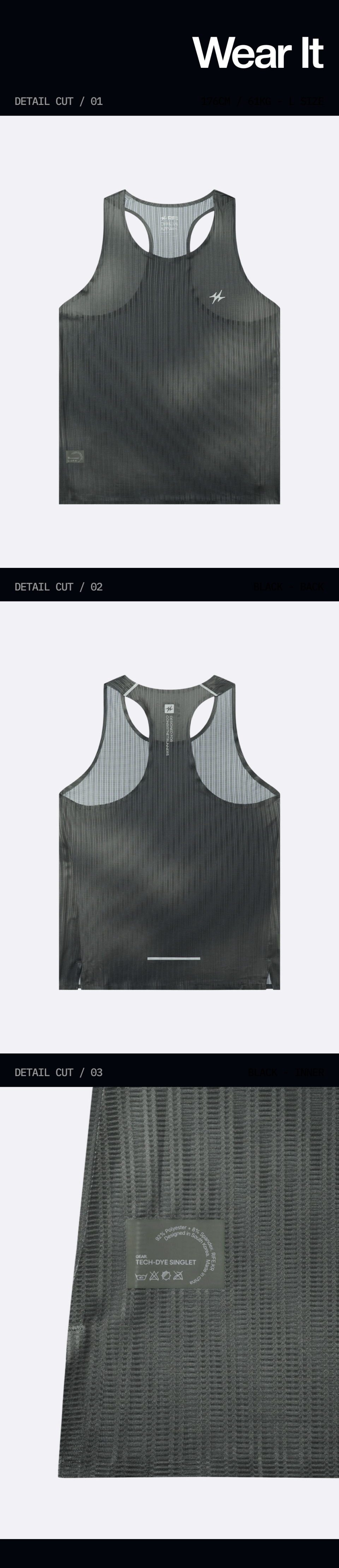 TECH DYE RUNNING SINGLET - 4 COLORS OLIVE