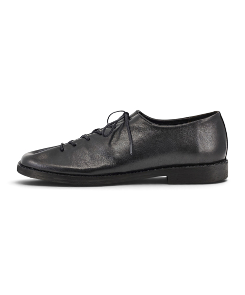 [EXTRALIGHT] 6-Hole Shirring Vegetable Cowhide Derby Black thumbnail 4