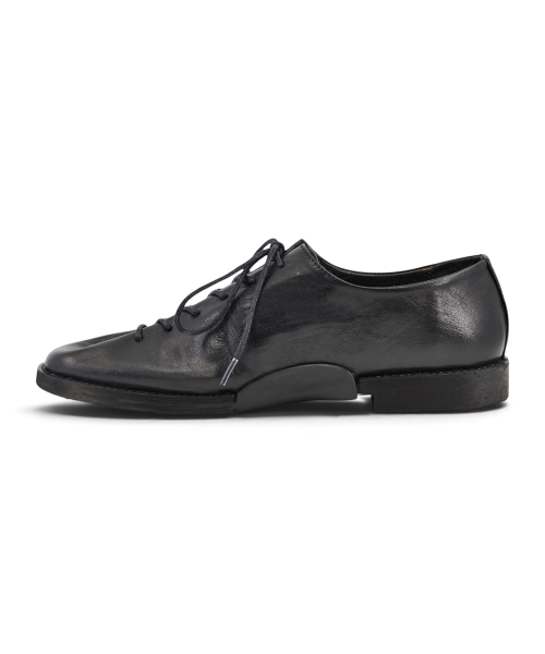 [EXTRALIGHT] 6-Hole Shirring Vegetable Cowhide Derby Black thumbnail 5