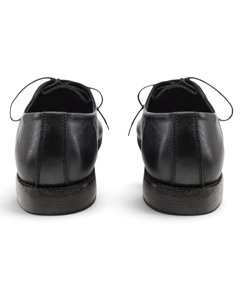 [EXTRALIGHT] 6-Hole Shirring Vegetable Cowhide Derby Black thumbnail 6