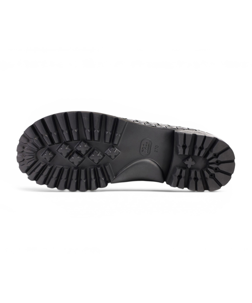 [EXTRALIGHT] Hammer Cowhide Mesh Boat Shoes Black thumbnail 7