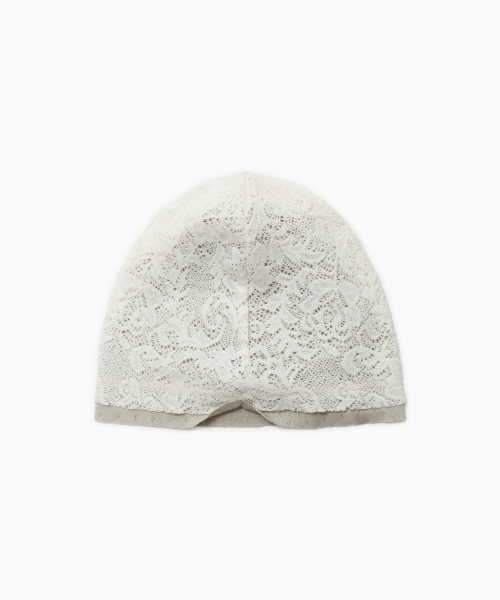 REVERSIBLE LAYERED KNIT BEANIE, CREAM thumbnail 3