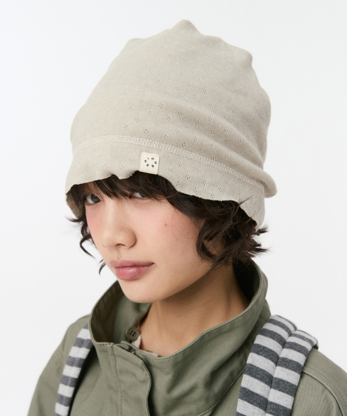REVERSIBLE LAYERED KNIT BEANIE, CREAM thumbnail 9