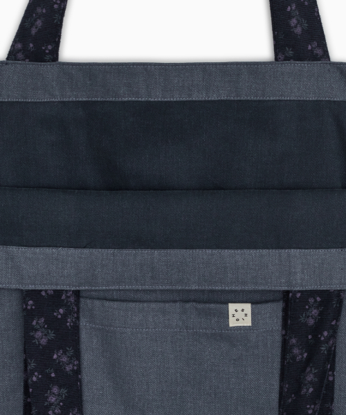 VINTAGE FLORAL TOTE BAG, BLUE thumbnail 5