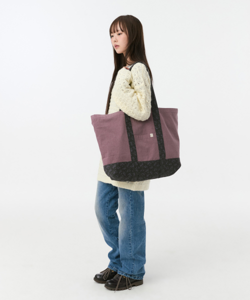 VINTAGE FLORAL TOTE BAG, BLUE thumbnail 7