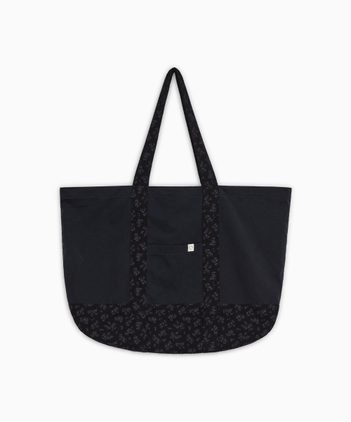 VINTAGE FLORAL TOTE BAG, BLACK thumbnail 2