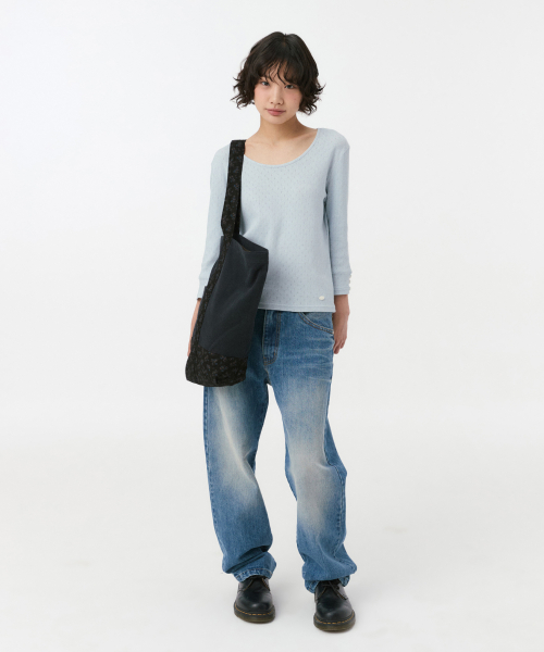 VINTAGE FLORAL TOTE BAG, BLACK thumbnail 7