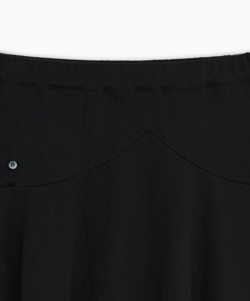 TWO WAY ASYMMETRIC JERSEY SKIRT, BLACK thumbnail 4
