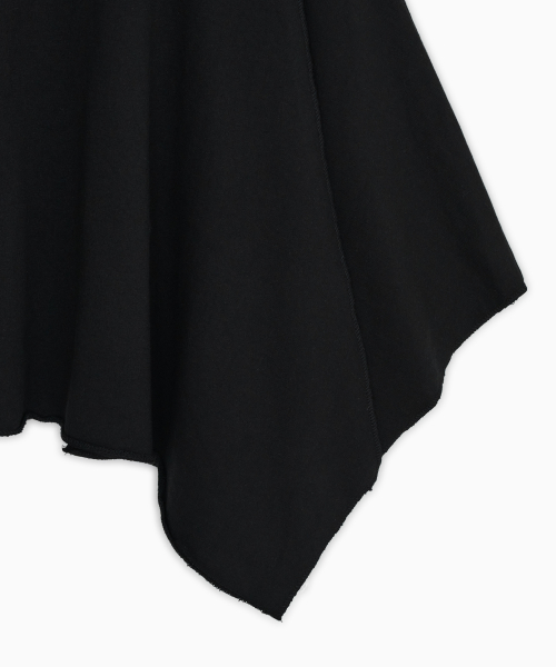 TWO WAY ASYMMETRIC JERSEY SKIRT, BLACK thumbnail 6