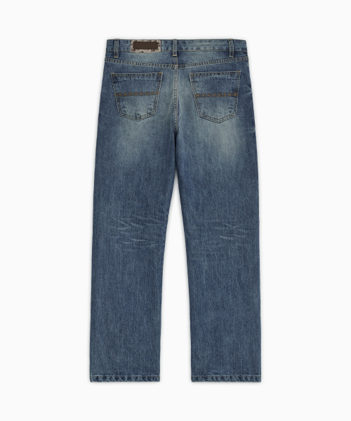 VINTAGE EMBROIDERED DENIM PANTS, BLUE thumbnail 3