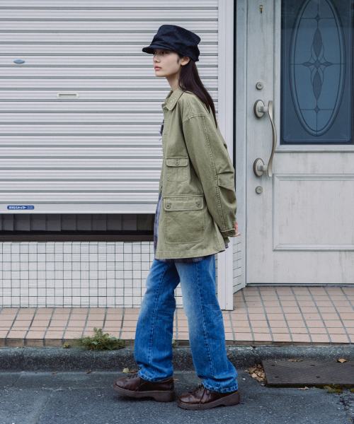 VINTAGE EMBROIDERED DENIM PANTS, BLUE thumbnail 8