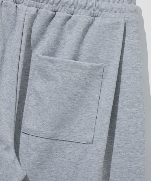 Multi Tuck Curved Sweatpants [Gray] thumbnail 8