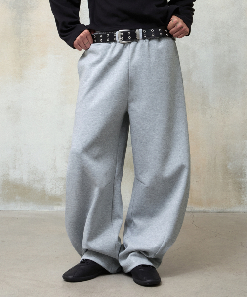 Belt Loop Rivet Sweatpants [Gray] thumbnail 2