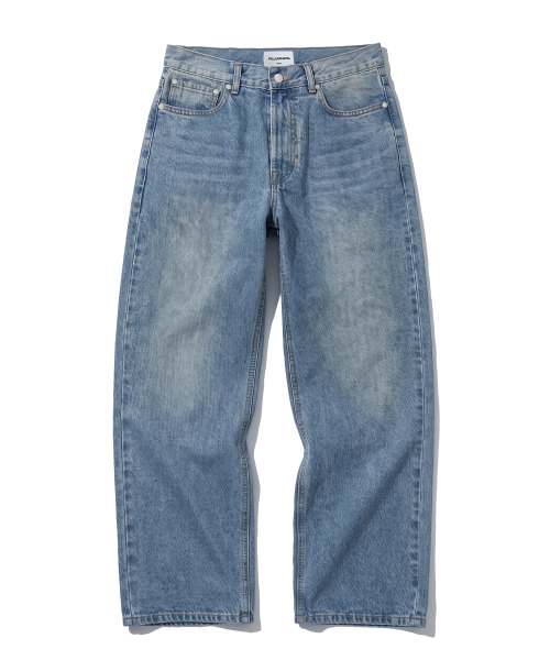 Washed Easy Straight Fit Denim Pants-5Color thumbnail 3