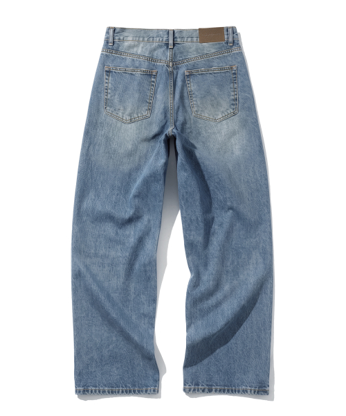 Washed Easy Straight Fit Denim Pants-5Color thumbnail 4
