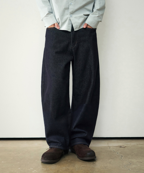 [JENPLOX X OURDAYZ] Semi-Curved Denim Pants [3COLORS] thumbnail 5