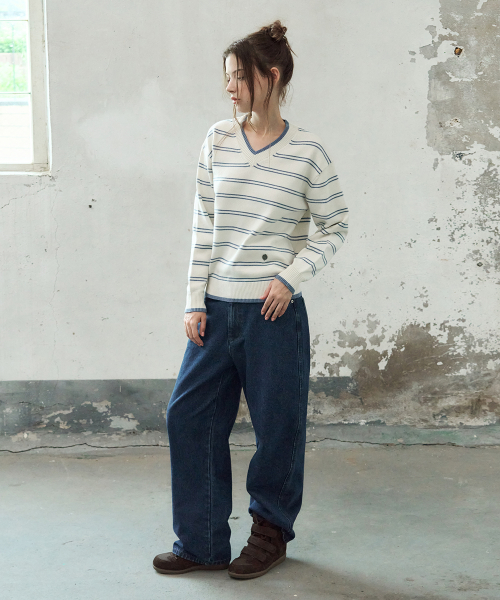 [JENPLOX X OURDAYZ] Semi-Curved Denim Pants [3COLORS] thumbnail 10