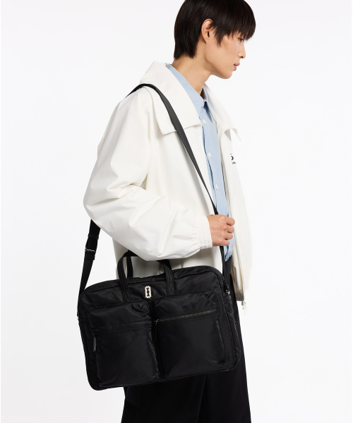Hey City Pocket Square Tote L (헤이 시티 포켓 스퀘어 토트 라지) Black