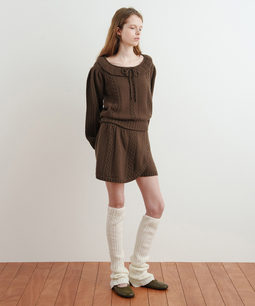 Cable Knit Warmer (Ivory) thumbnail 3