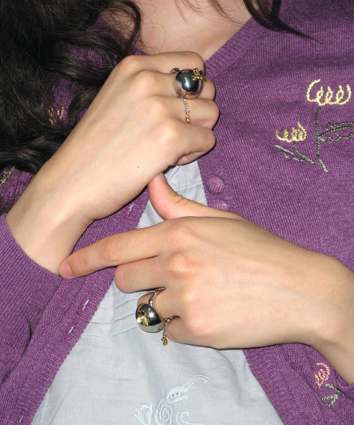 Soft Dome Ring (Silver Gold) thumbnail 2