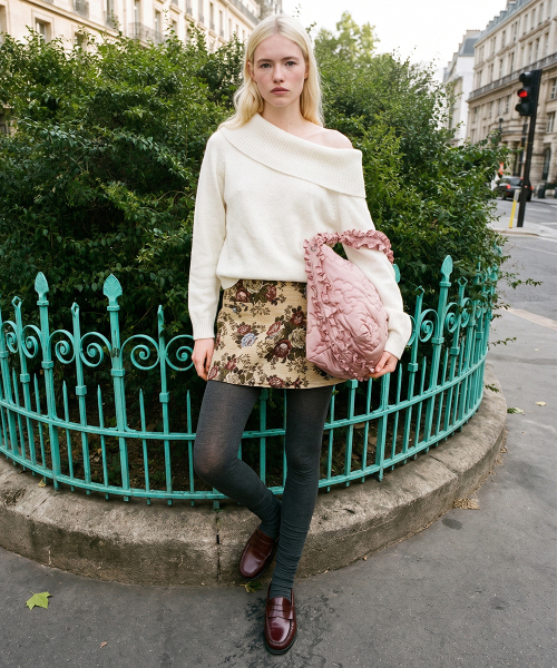 Padded Shirring Bag (Ash Pink) thumbnail 3
