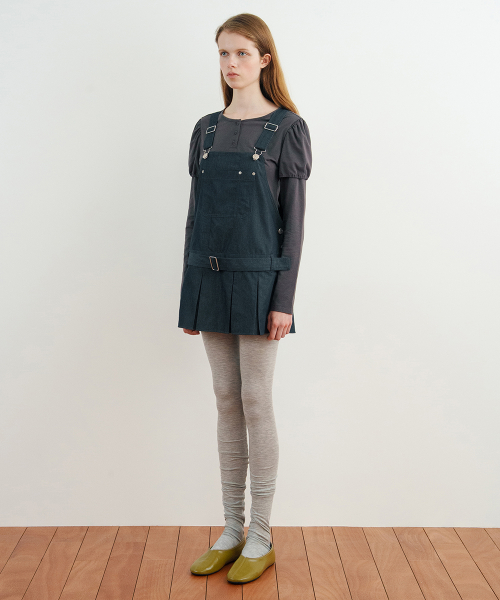 Pleats Mini Overall (Navy) thumbnail 2