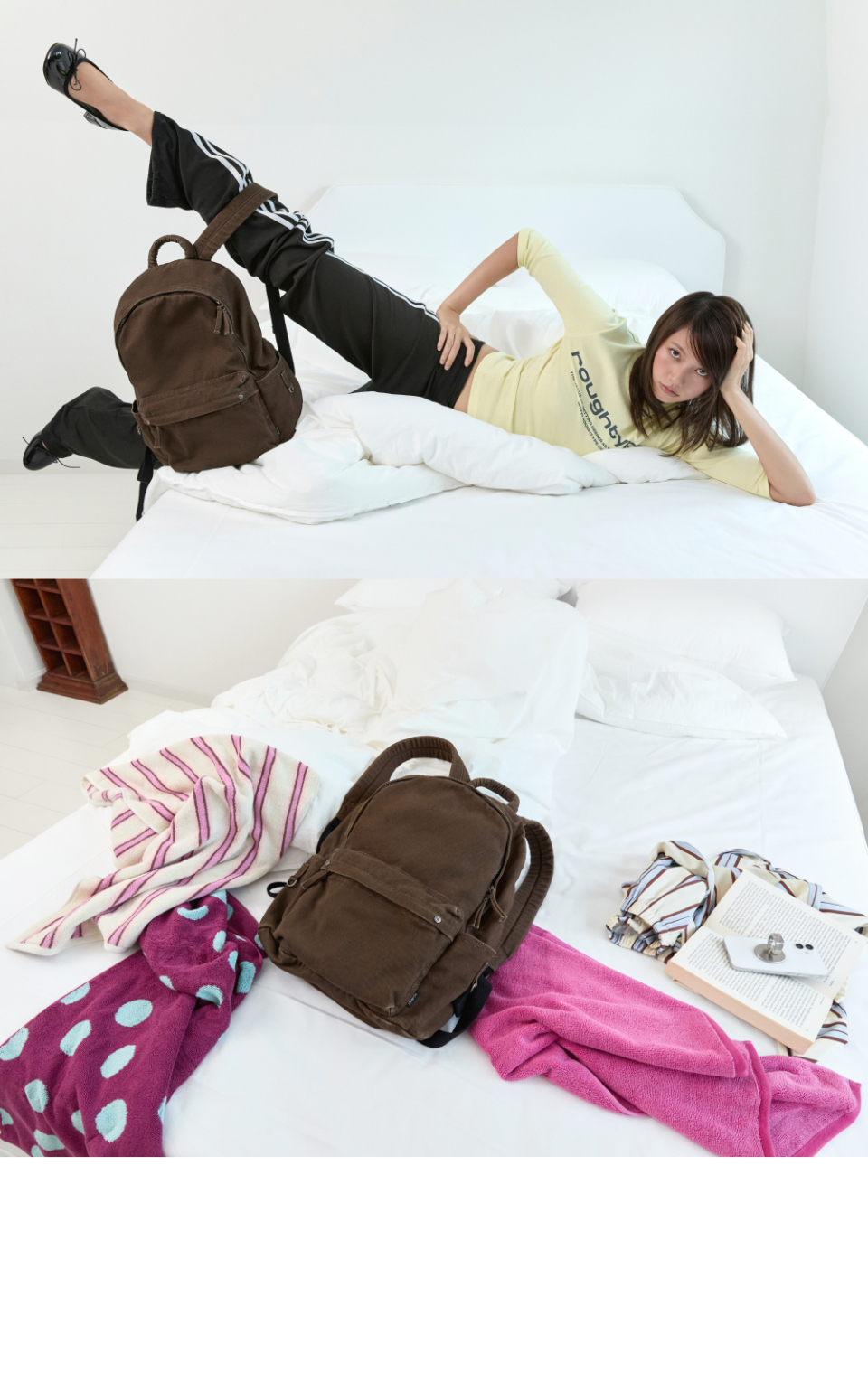 DAY BACKPACK - 2 COLORS BROWN