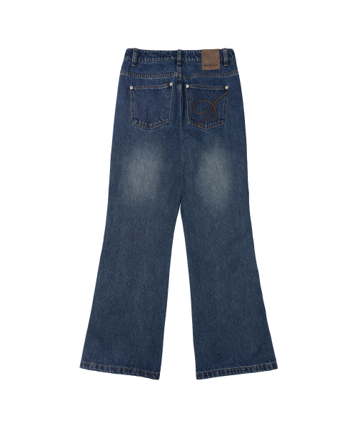 Classic Bootcut Denim Pants - Blue thumbnail 10