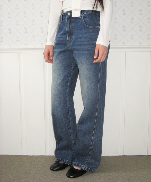 Classic Bootcut Denim Pants - Blue thumbnail 2