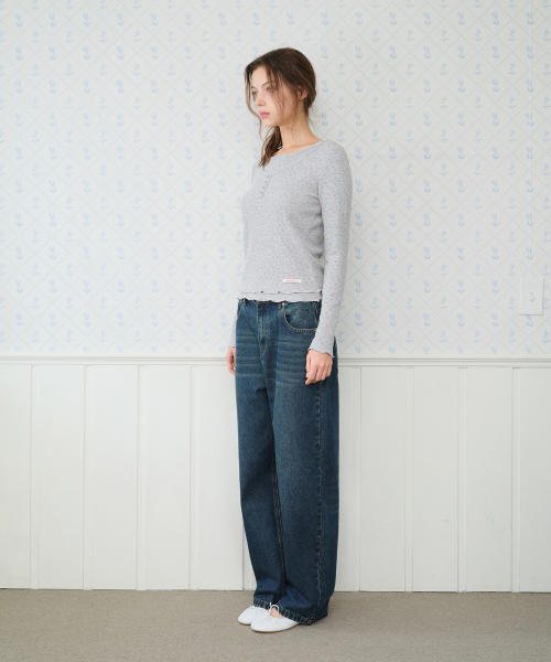 Classic Straight Denim Pants Blue thumbnail 3