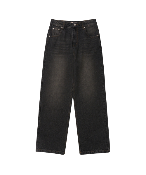 Classic Straight Denim Pants Black thumbnail 8