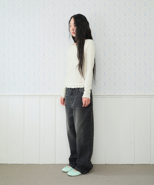 Classic Straight Denim Pants Black thumbnail 4